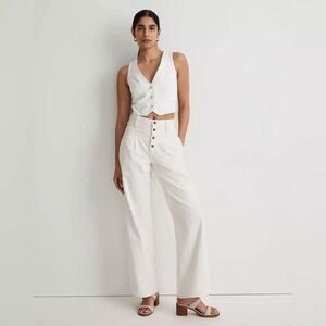 MADEWELL The Superwide-Leg Jeans 25 Vintage Canvas Button Fly Edition NWT B54